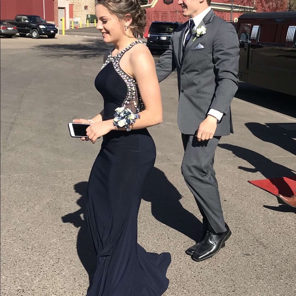 Navy Blue Prom dress - Picture 3 of 3